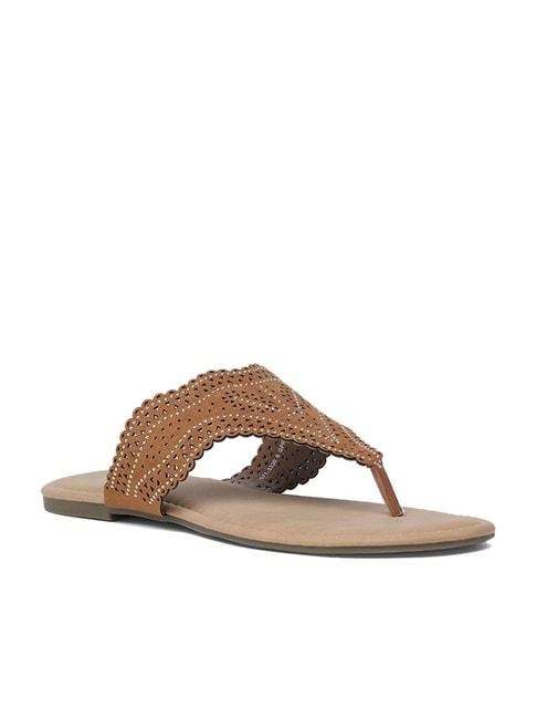 bata women's brown thong sandals