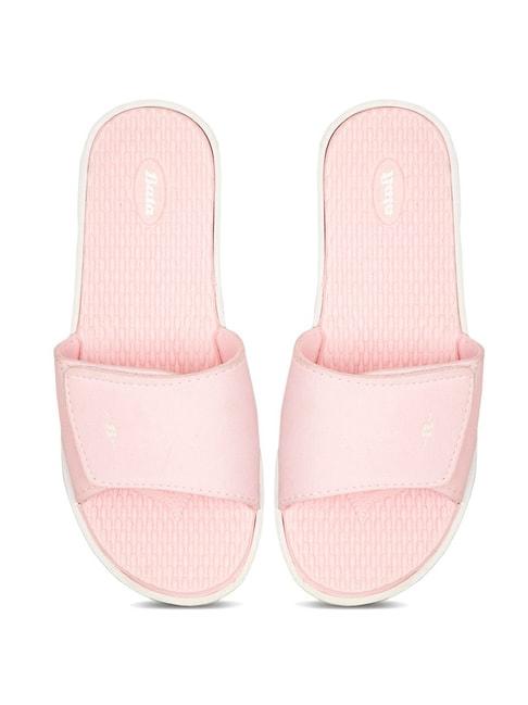 bata women's pink slides