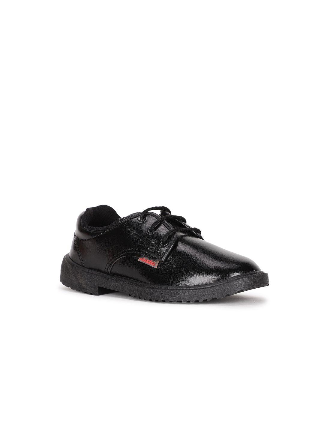 bata boys black derbys