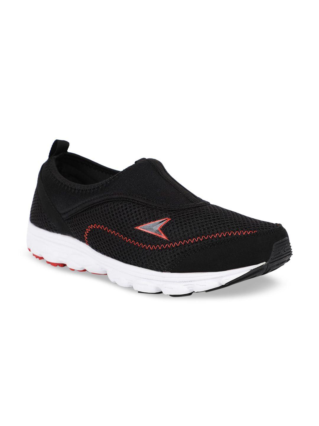 bata boys black slip-on sneakers