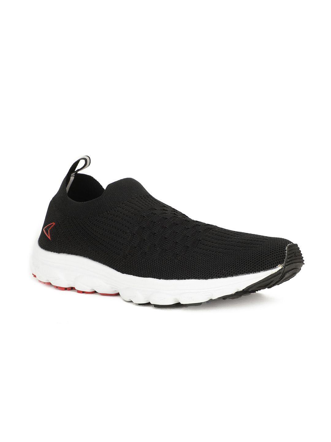 bata boys black woven design slip-on sneakers