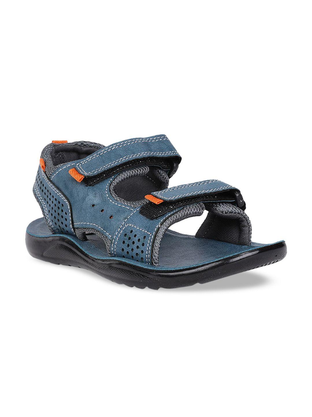 bata boys blue & orange sports sandals