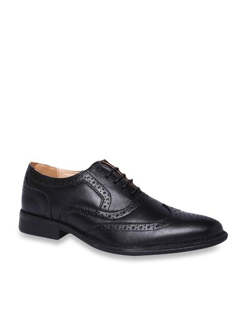 bata men's black brogue shoes