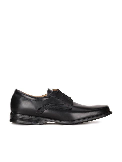 bata men's black derby shoes