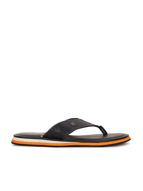 bata men's blue flip flops