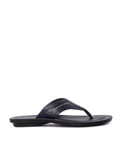 bata men's blue thong sandals