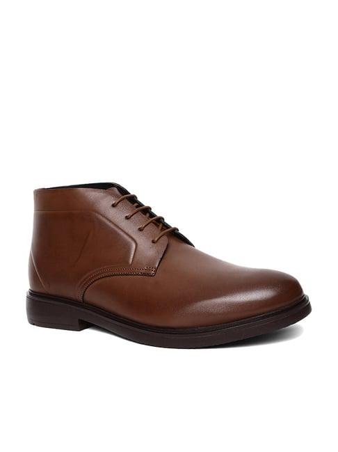 bata men's brown derby boots