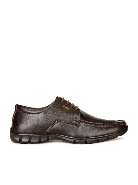 bata men's brown derby shoes