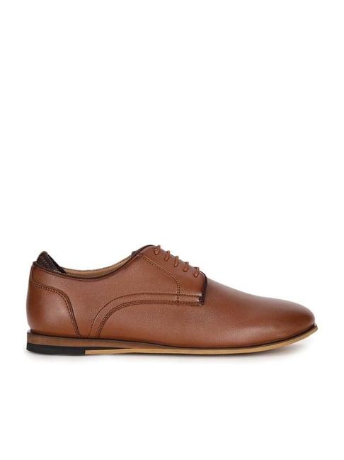 bata men's brown derby shoes