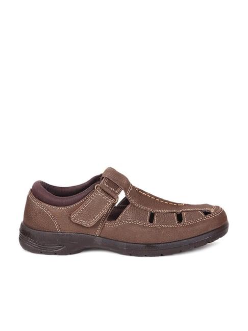 bata men's brown fisherman sandals