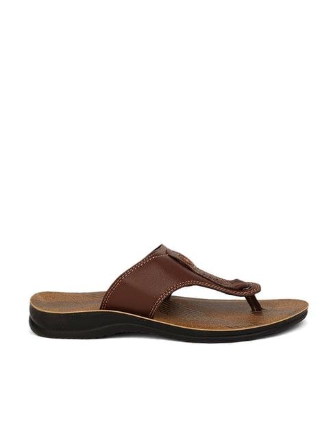 bata men's brown thong sandals