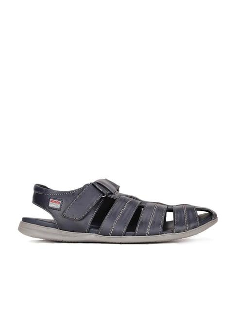 bata men's navy blue fisherman sandals