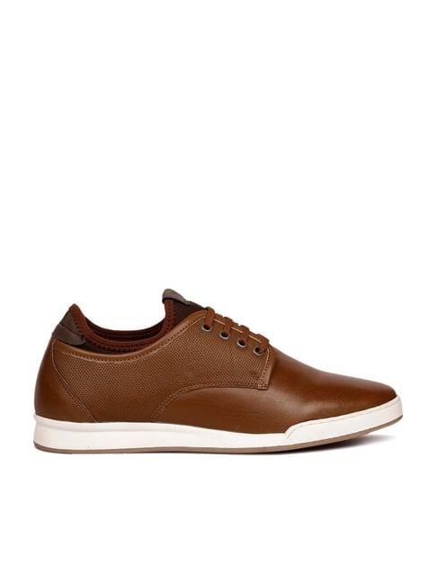 bata men's red label tan casual sneakers