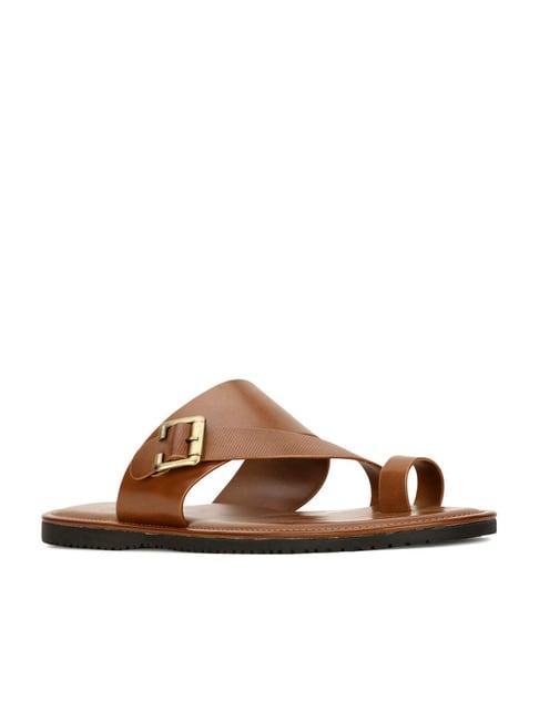 bata men's stark tr tan toe ring sandals