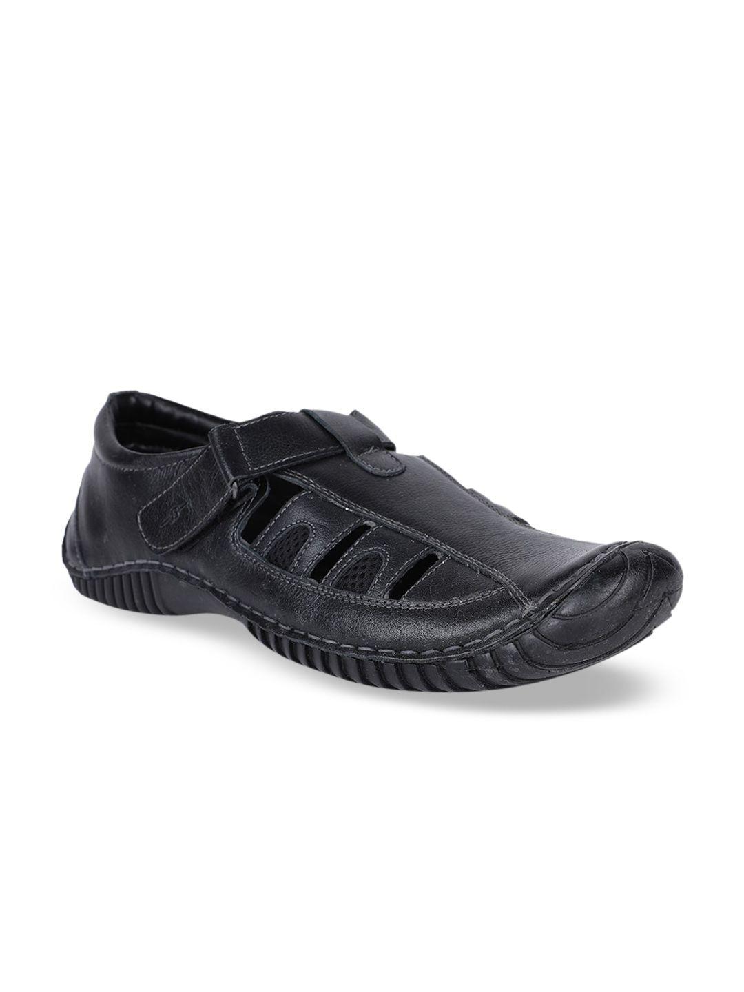 bata men black sandals