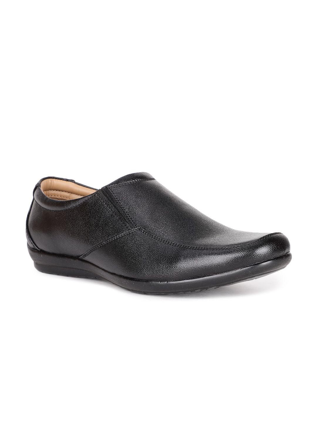 bata men black solid formal slip-ons