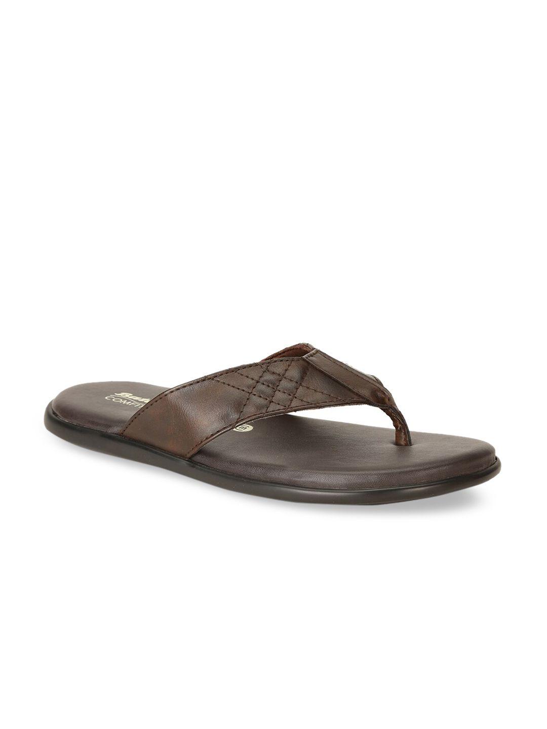 bata men brown comfort sandals