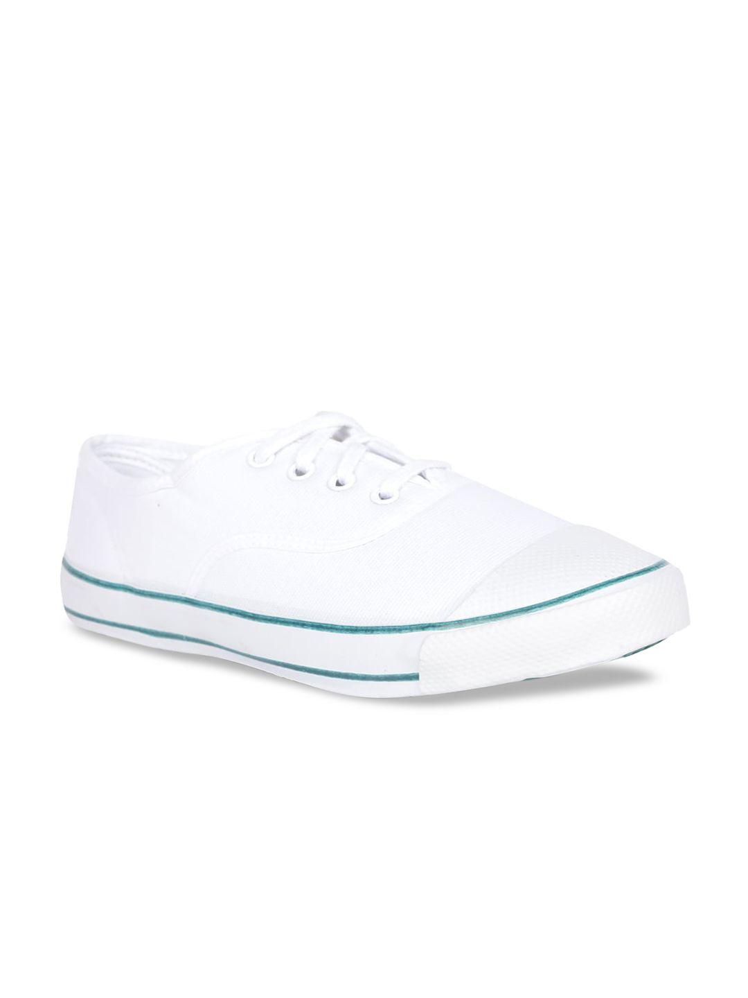 bata men white solid sneakers