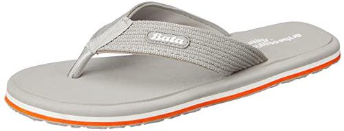 bata sunshine men's orthorise slippers(8712254_grey_10 uk)