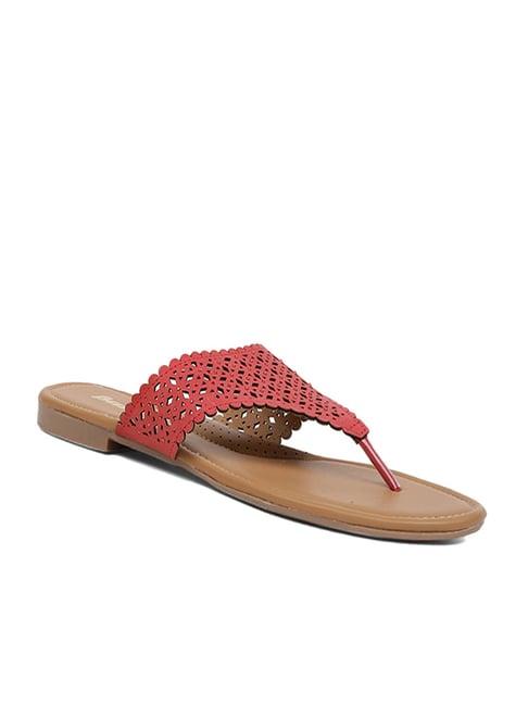 bata women's baroque red thong sandals