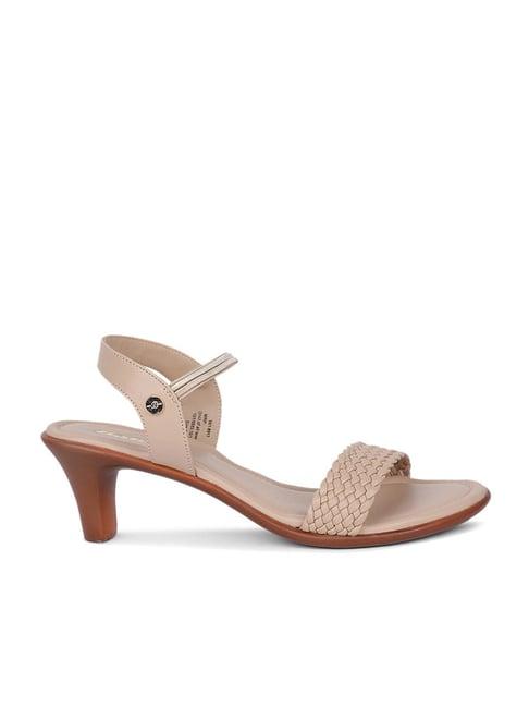 bata women's beige ankle strap sandals