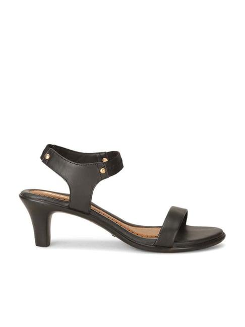bata women's black ankle strap sandals