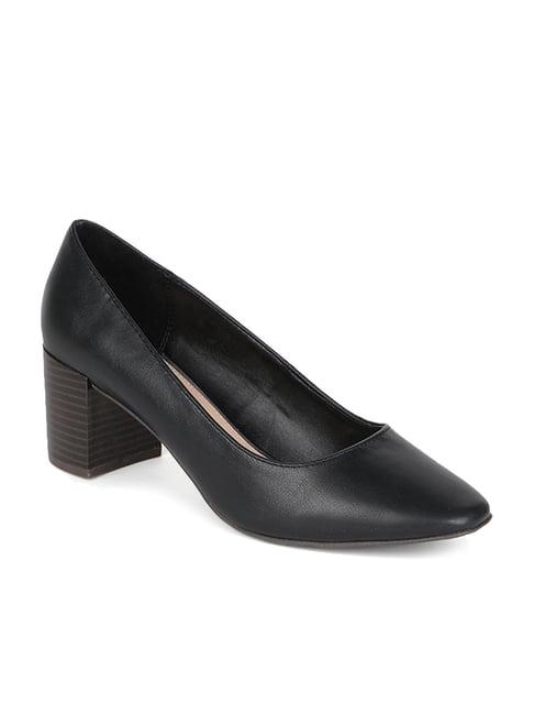 bata women's black casual pumps