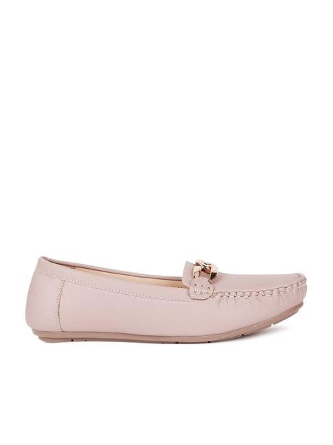 bata women's pink casual loafers