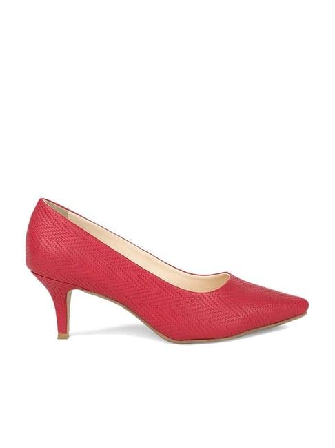 bata women's red stiletto pumps