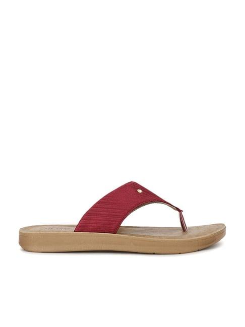 bata women's red thong sandals