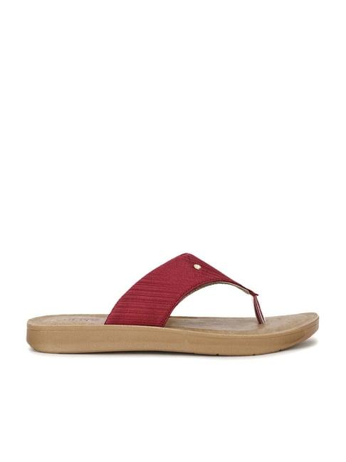 bata women's red thong sandals