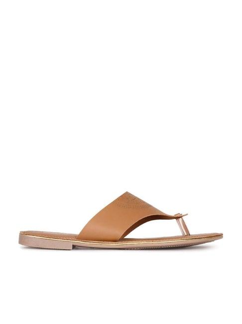 bata women's tan thong sandals