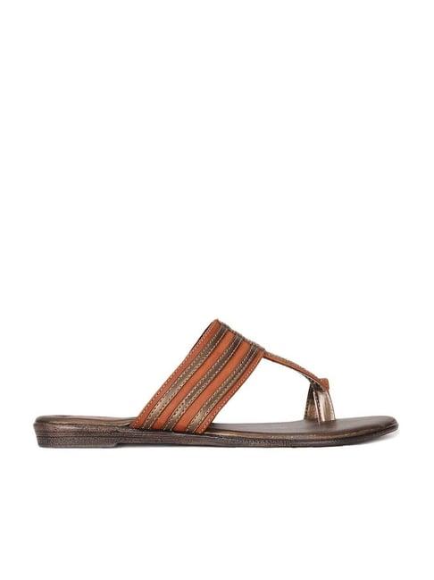 bata women's tan toe ring sandals