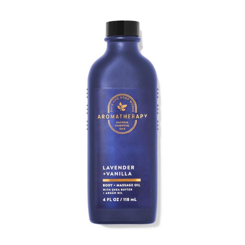 bath & body works lavender & vanilla body massage oil