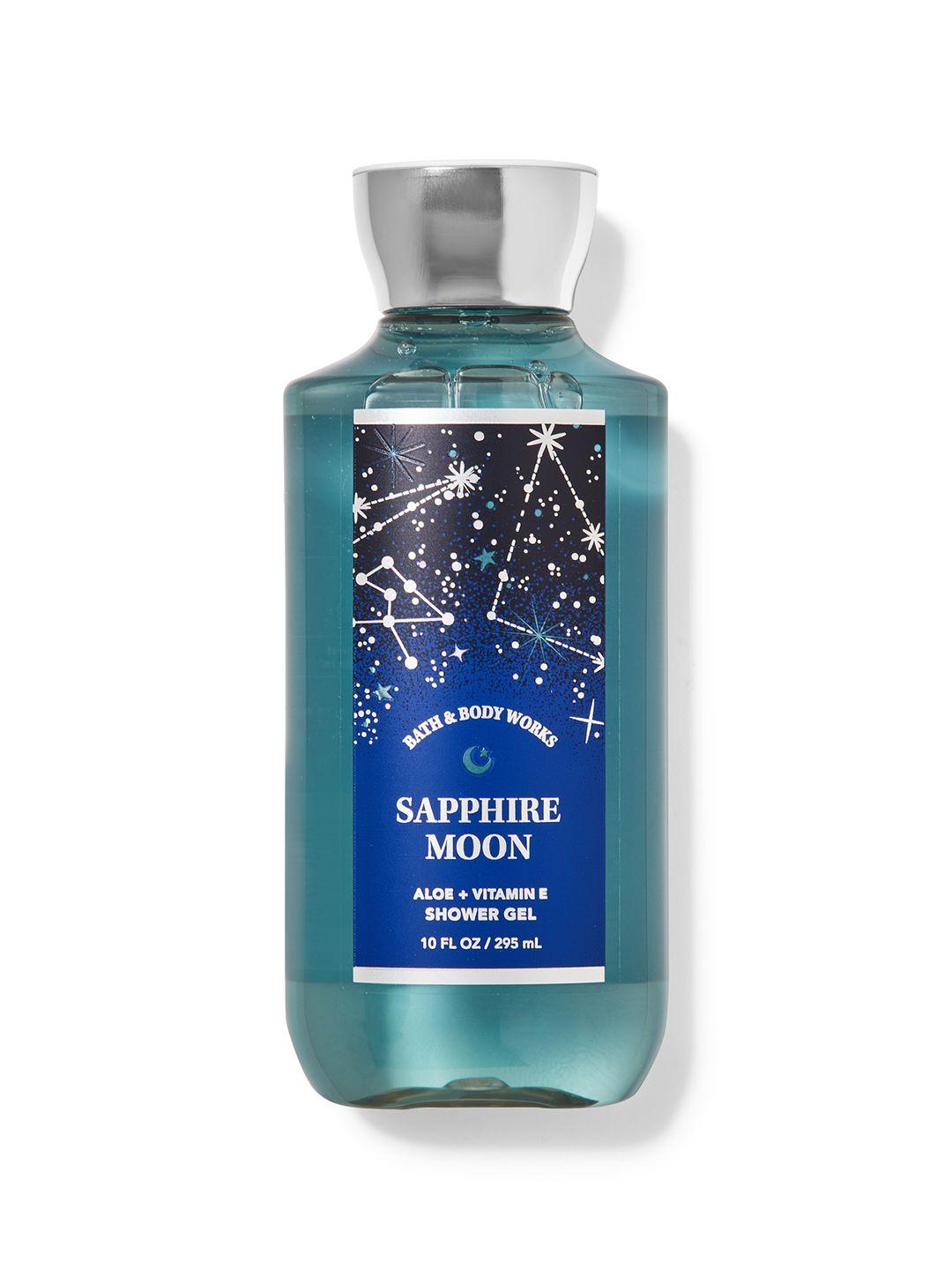 bath & body works sapphire moon shower gel with vitamin e & aloe vera - 295 ml
