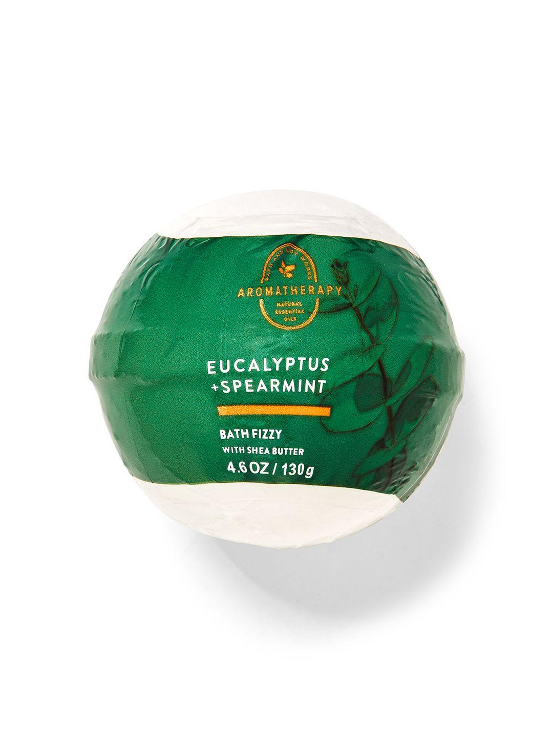 bath & body works eucalyptus + spearmint bath fizzy bomb with shea butter - 130 g