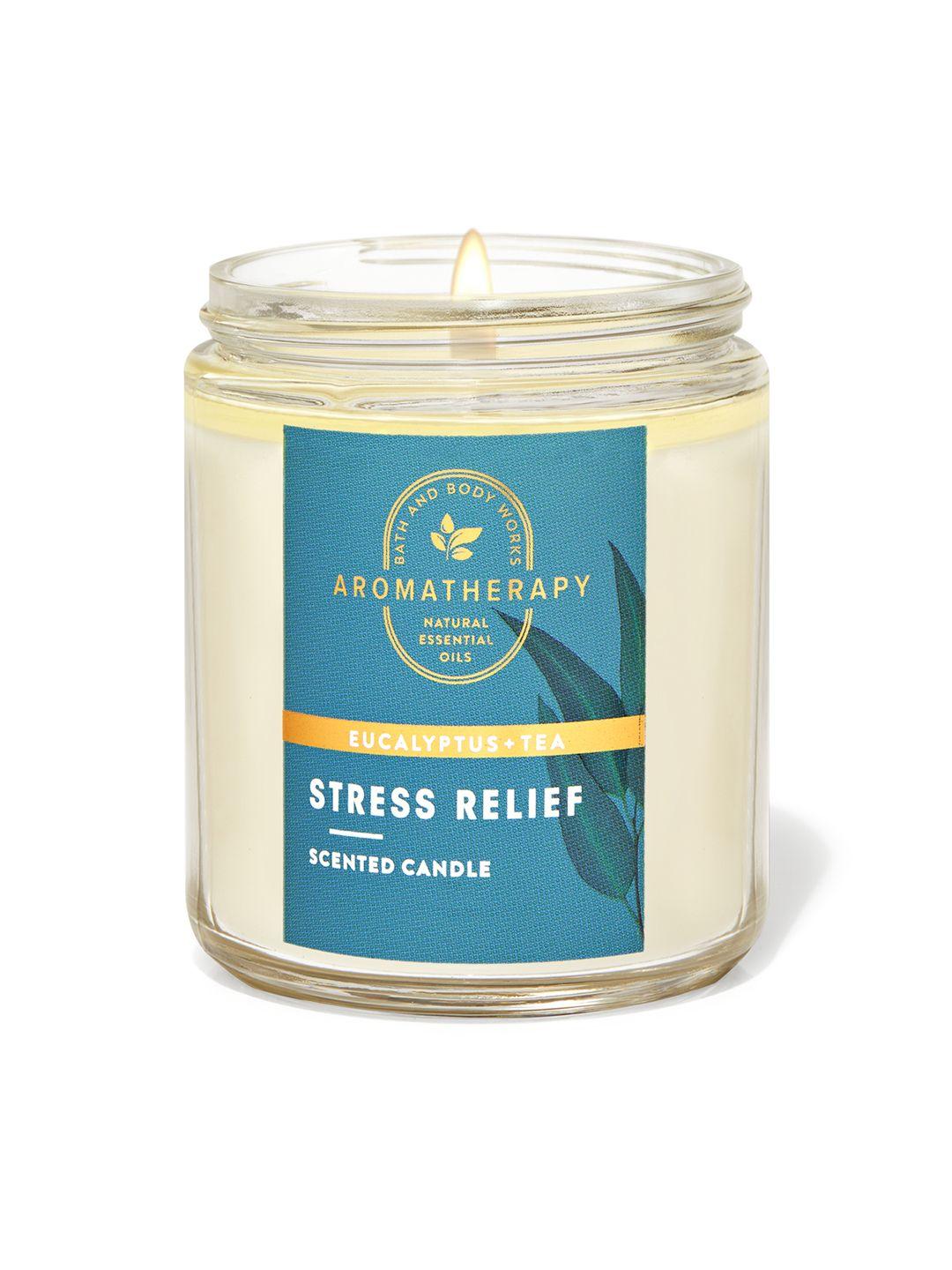 bath & body works eucalyptus tea single wick candle with essential oils 198 g