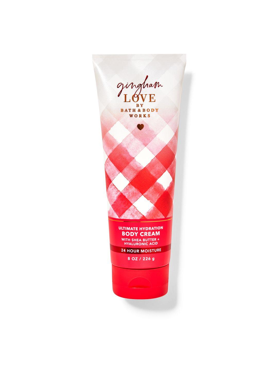 bath & body works gingham love ultimate hydration body cream with hyaluronic acid - 226g