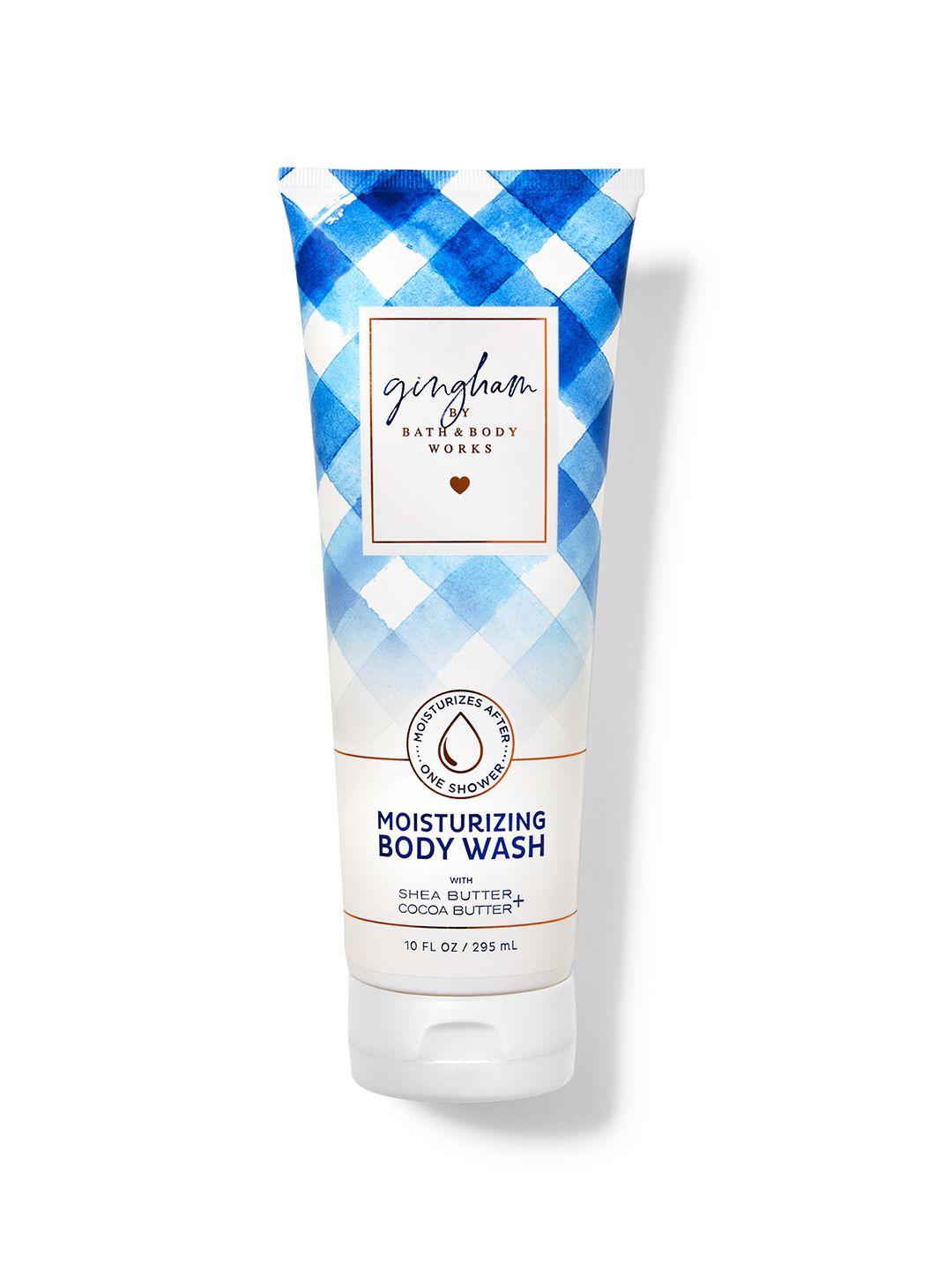 bath & body works gingham moisturizing body wash with shea butter & cocoa butter - 295 ml