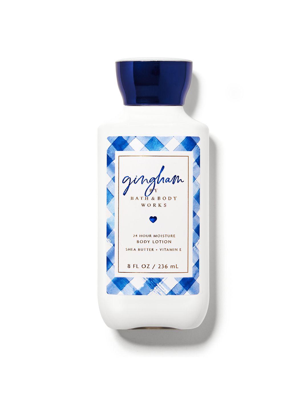 bath & body works gingham super smooth body lotion with shea butter & vitamin e - 236 ml