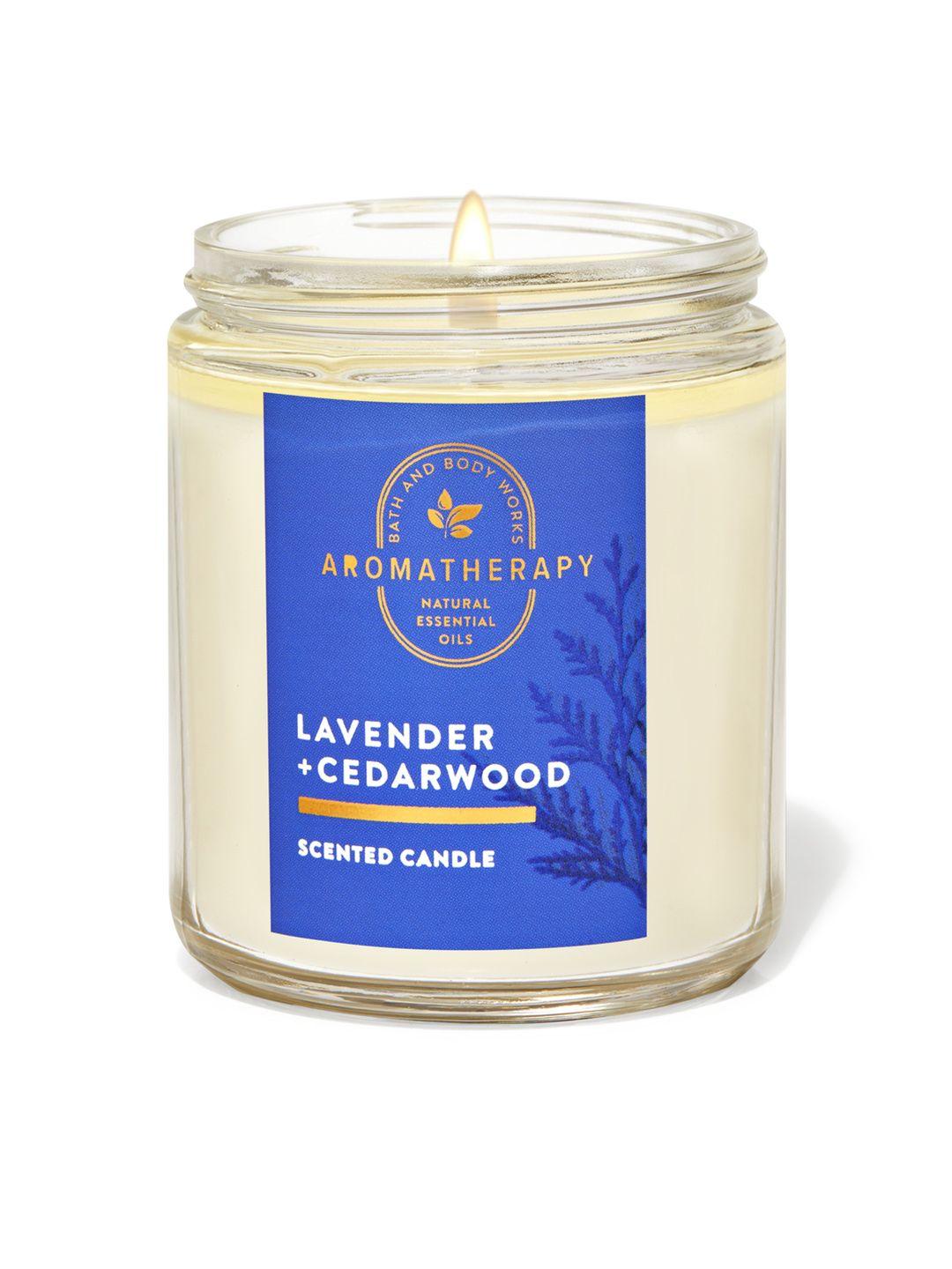 bath & body works lavender cedarwood single wick candle