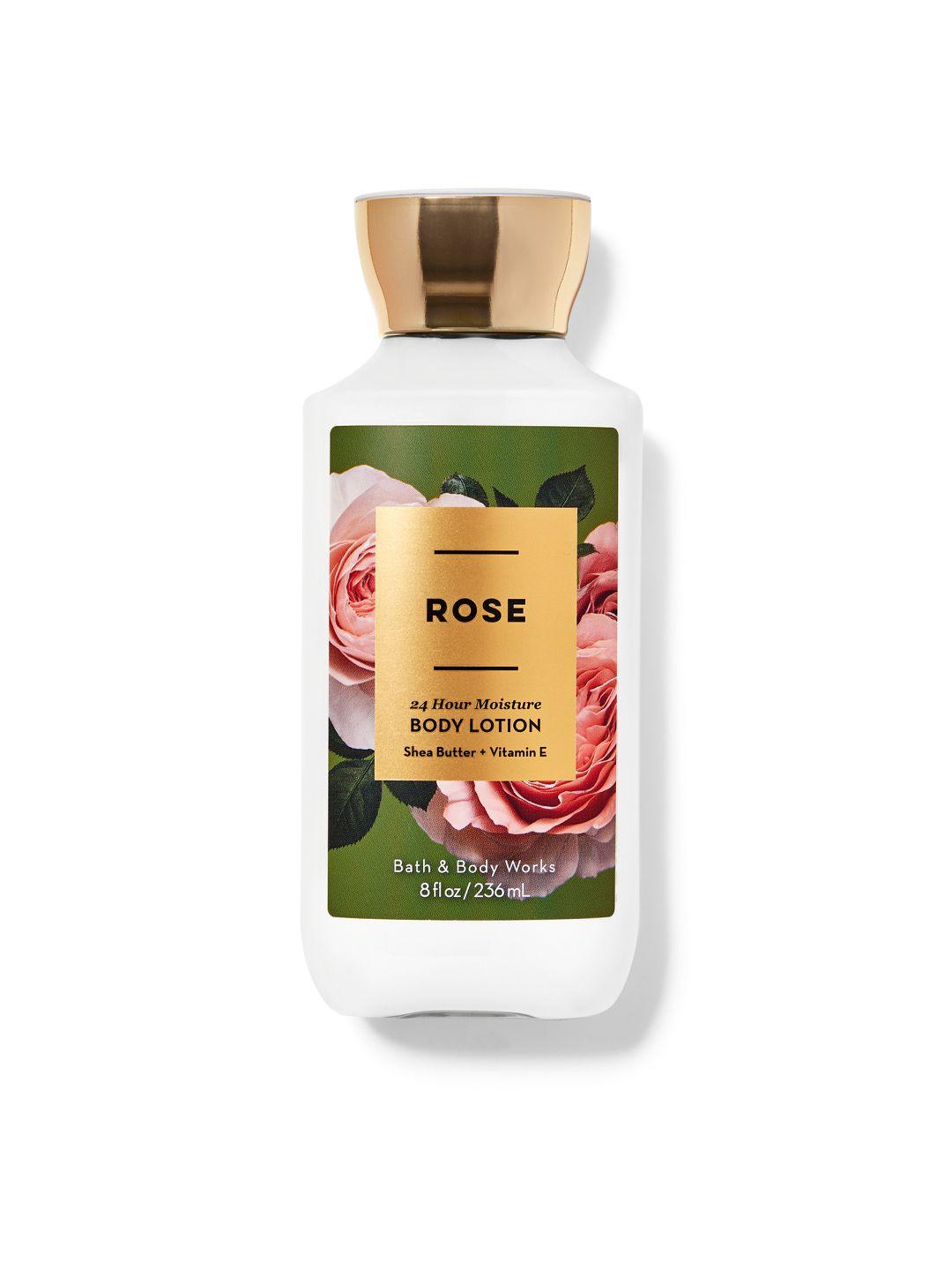 bath & body works rose super smooth body lotion with shea butter & vitamin e - 236 ml