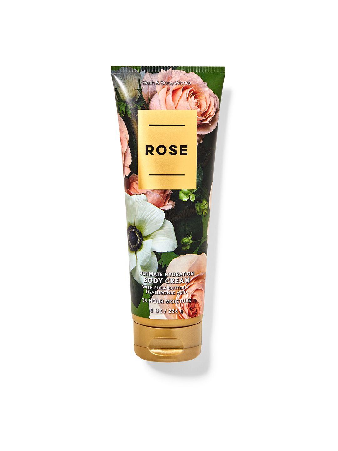 bath & body works rose ultimate hydration body cream with hyaluronic acid - 226 g