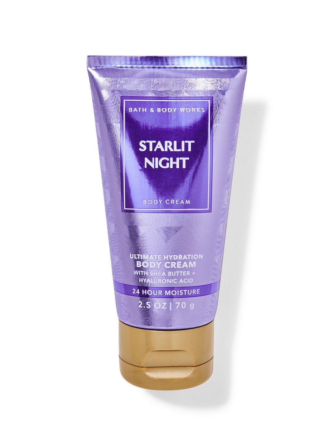 bath & body works starlit night travel size ultimate hydration body cream with shea - 70 g