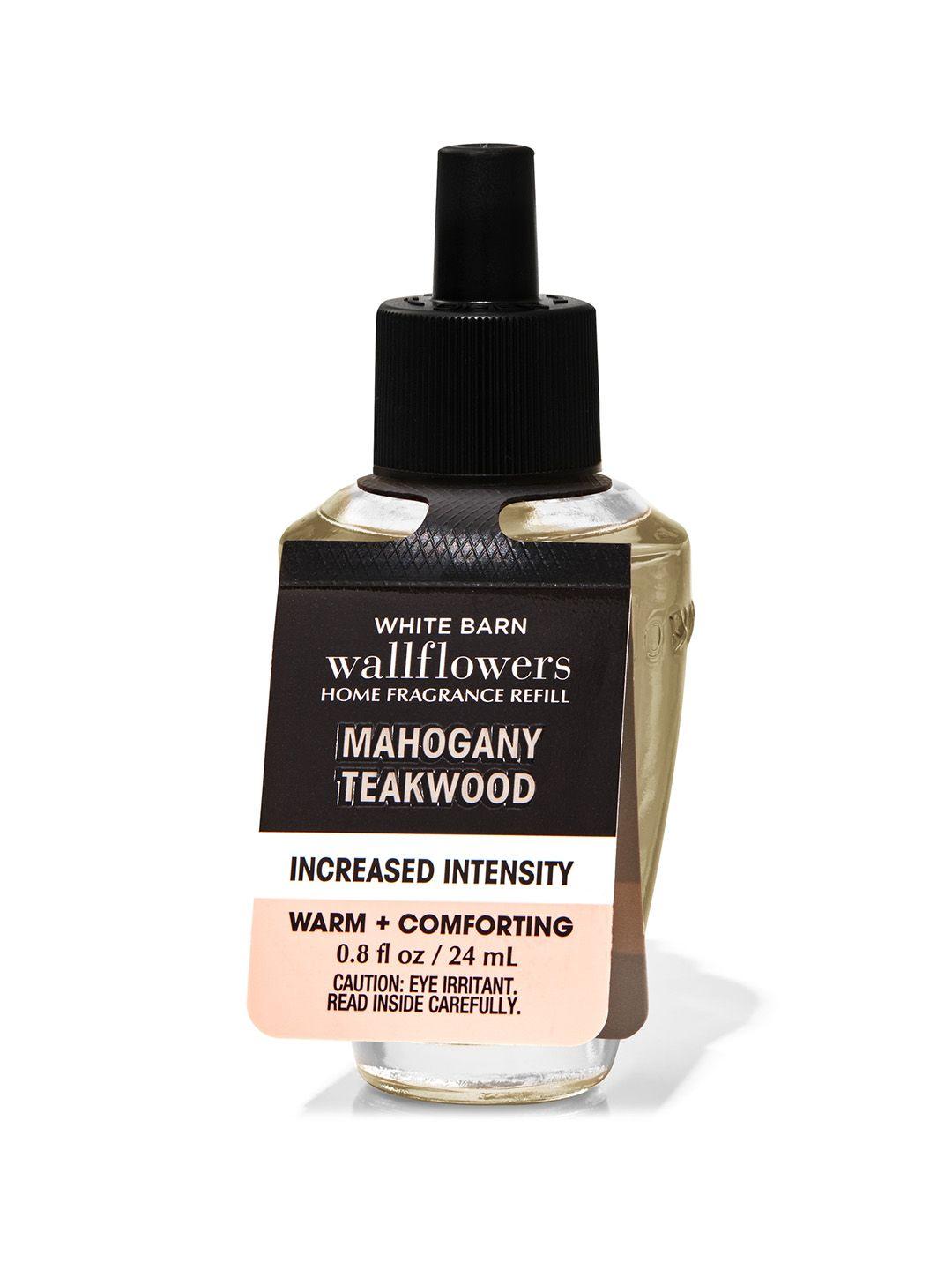 bath & body works white barn mahogany teakwood wallflowers home fragrance refill - 24ml