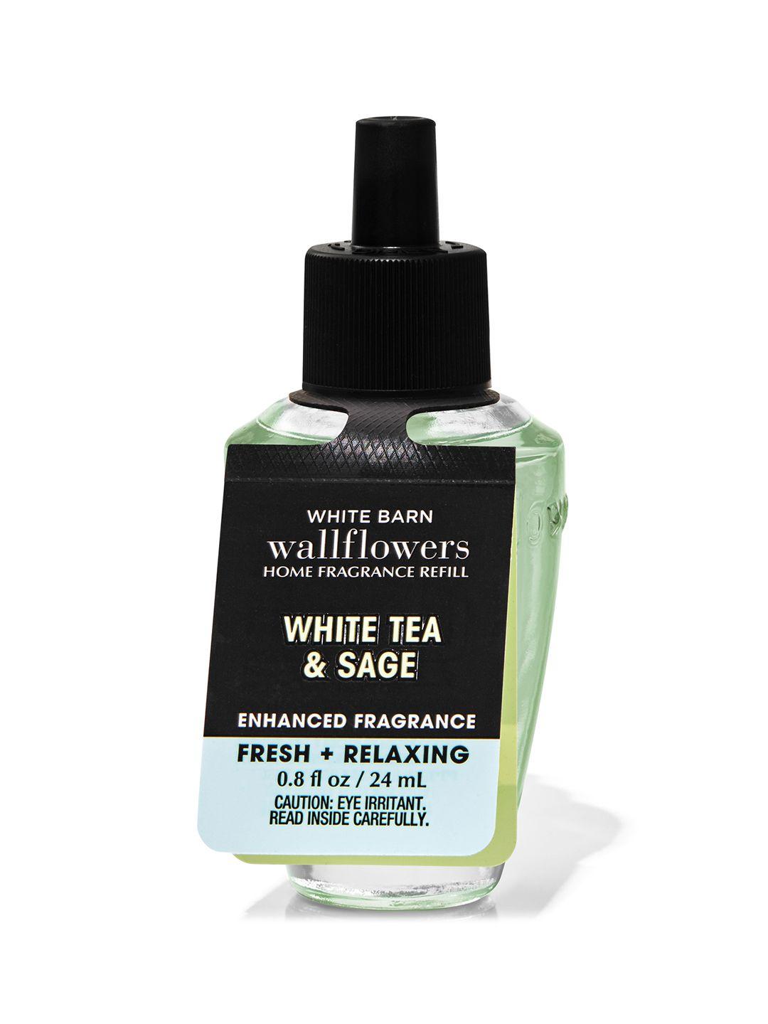 bath & body works white tea & sage wallflowers fresh + refreshing fragrance refill - 24ml