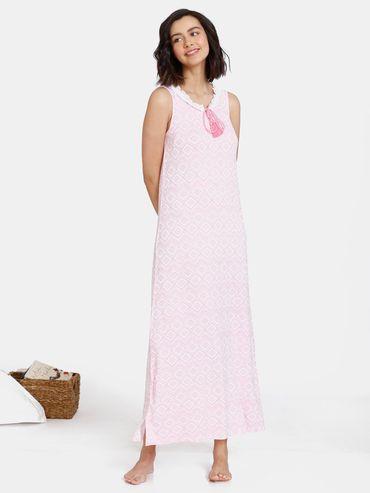 batik bae knit full length nightdress - prism pink