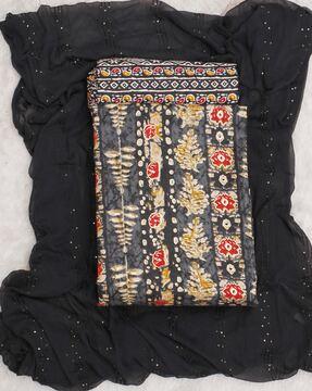 batik print unstitched dress material