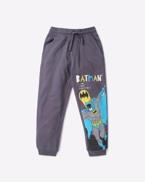 batman print joggers with insert pockets