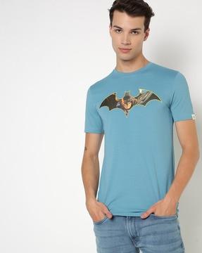 batman print crew-neck slim fit t-shirt